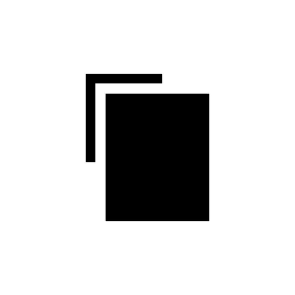 Solid Copy Document Icon for Data, Paper, and Information Storage vector