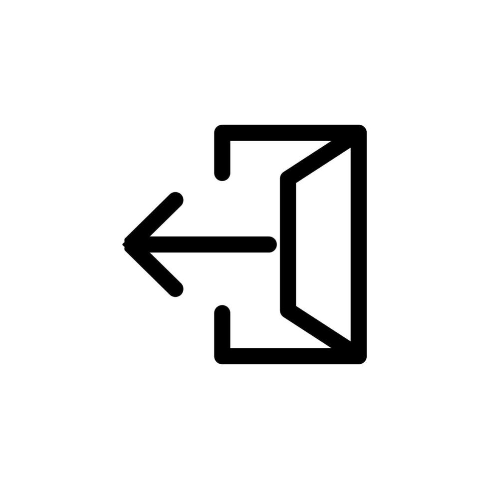 Elegant Line Logout Button Icon for Modern App UI Flow vector