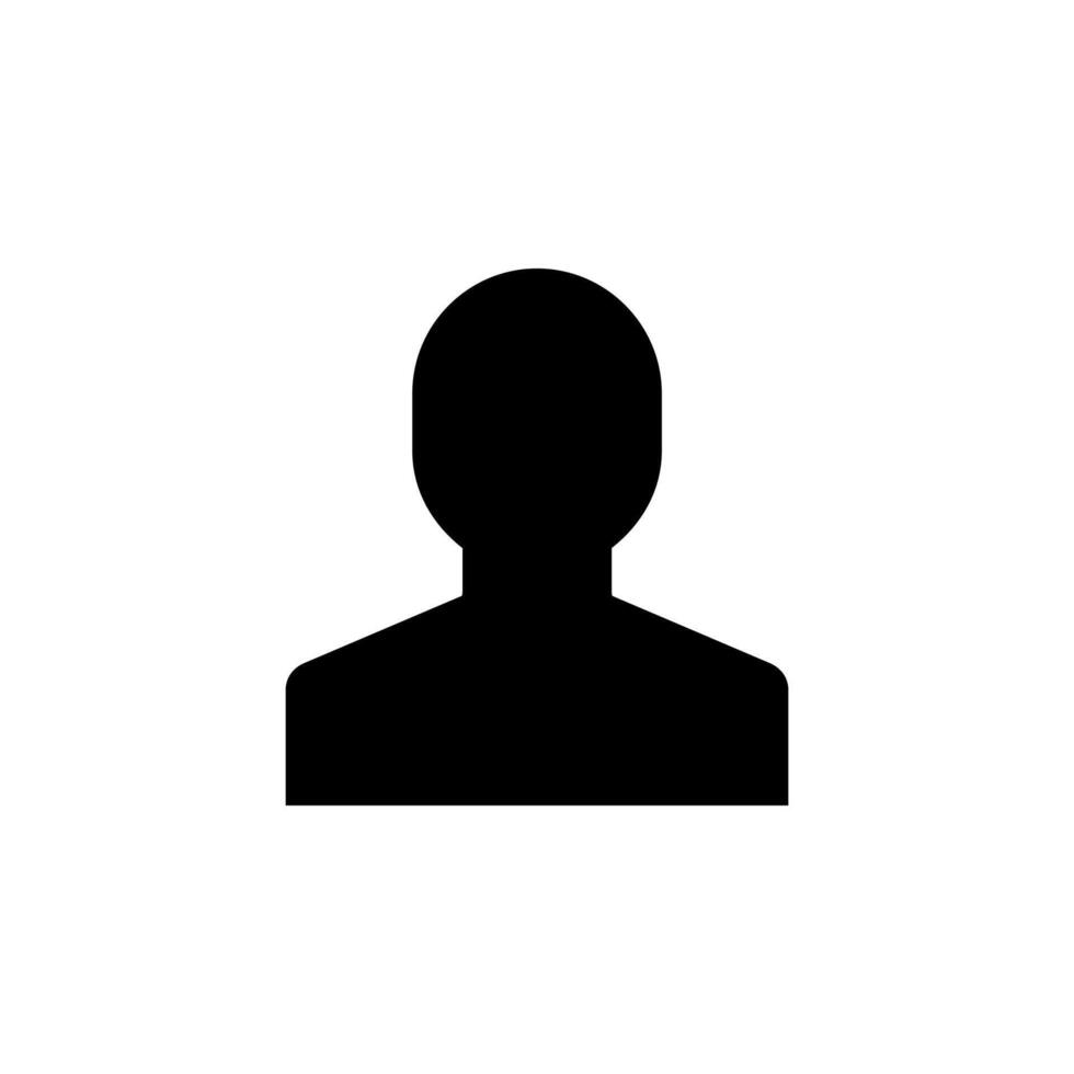 User Icon Solid Black for UI and Mobile App vector