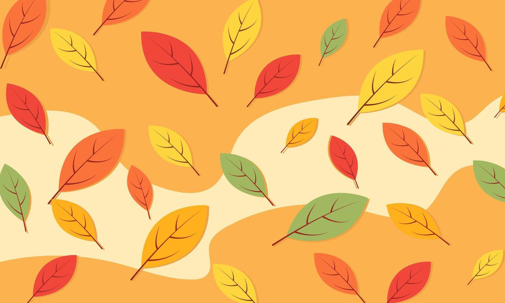 leaf autumn has arrived flat design background vector