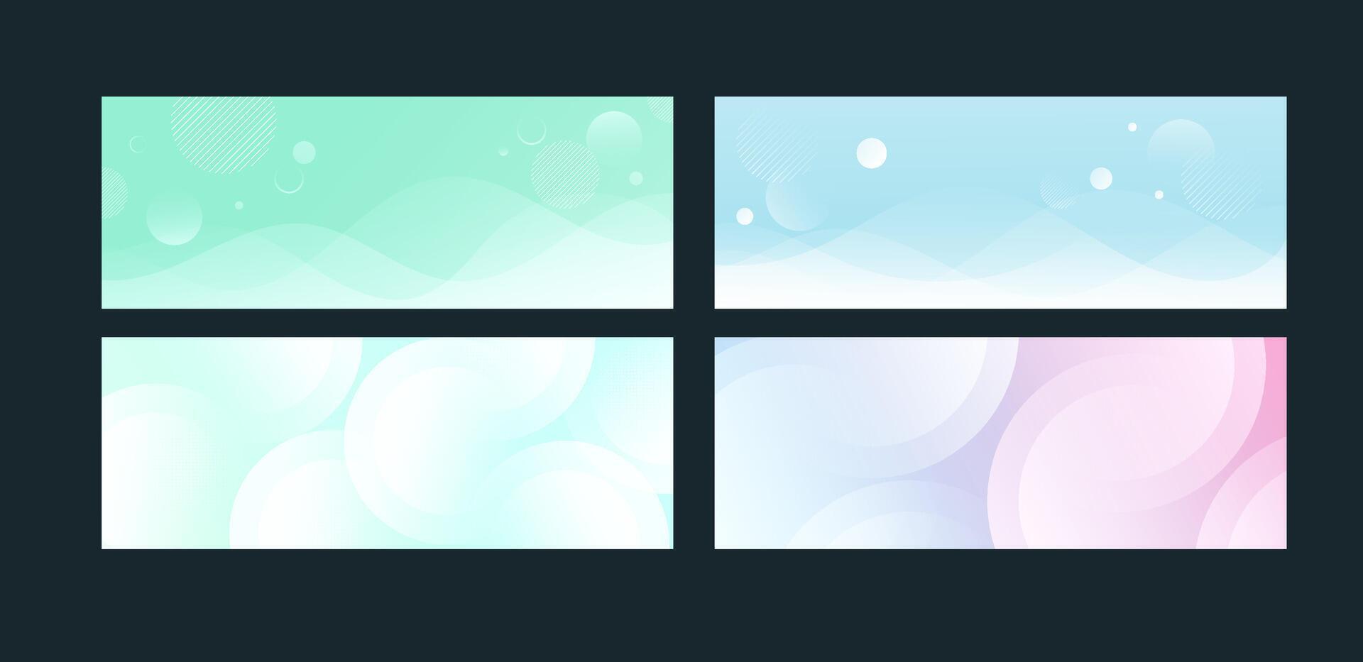 Colorful abstract backgrounds with smooth gradients vector