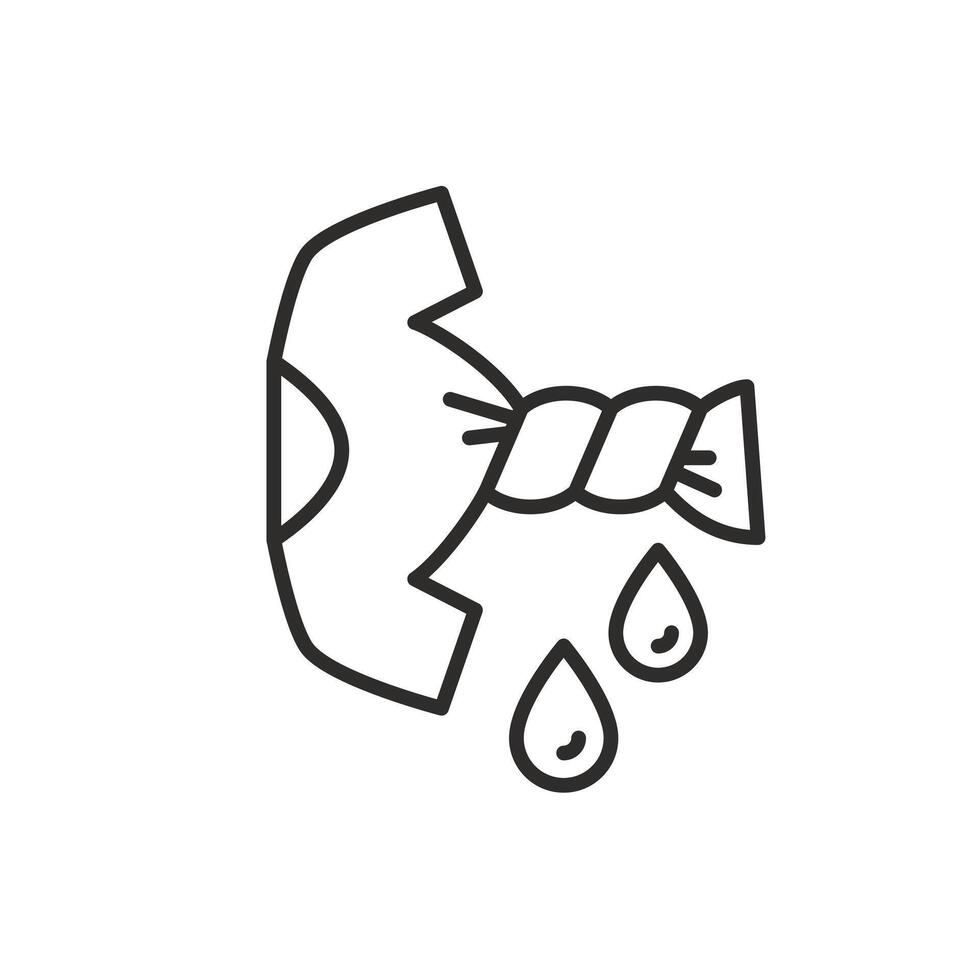 squeeze wet laundry icon, twirling fabric for dry, washing machine function, wring out, thin line symbol on white background vector