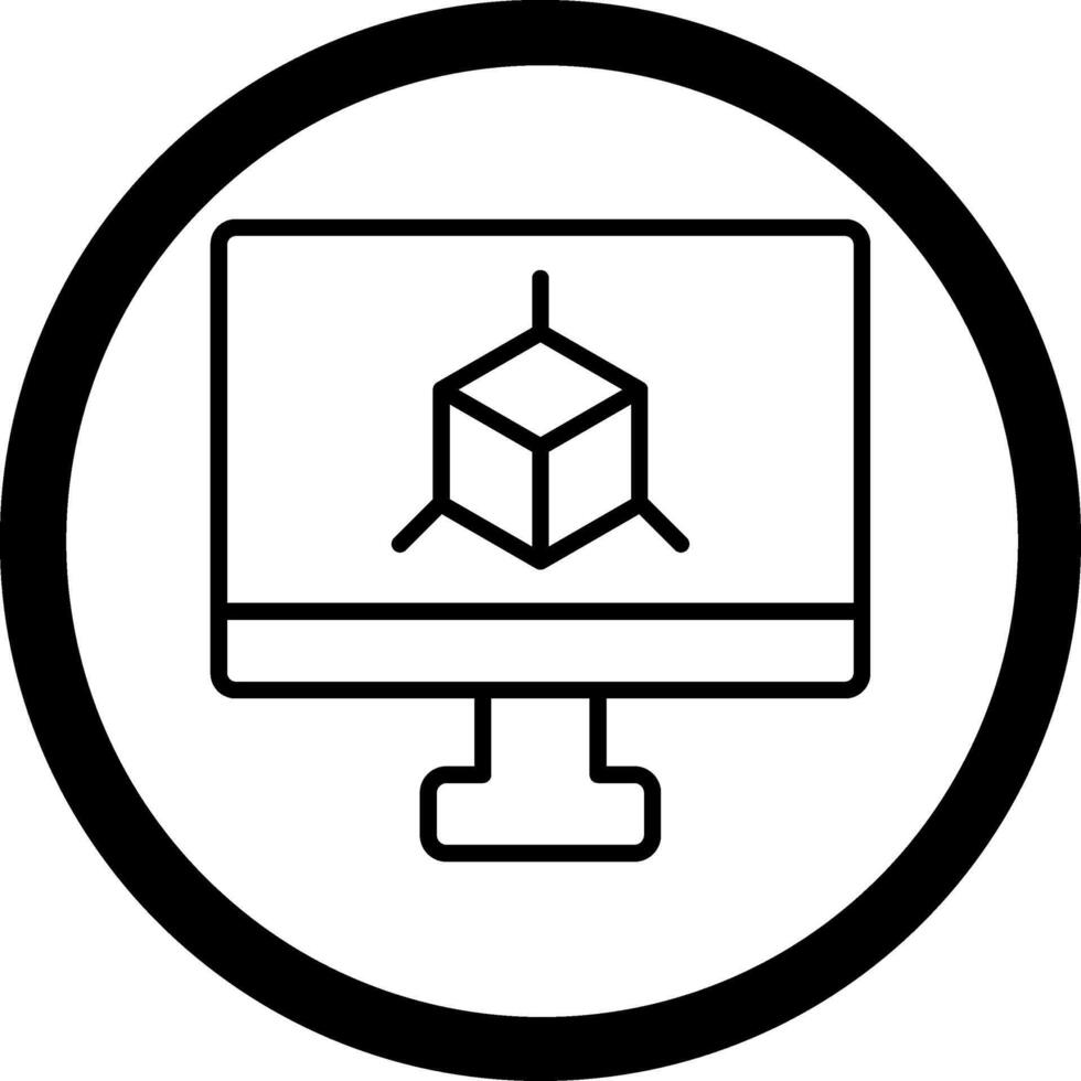 3d Software Coded User Interface Symbol vector