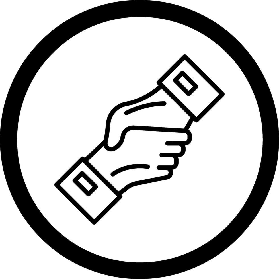 Shake Hand Gradient Style Design Element vector