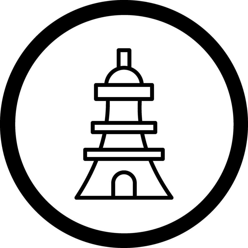 eiffel moderno color establecido símbolo vector