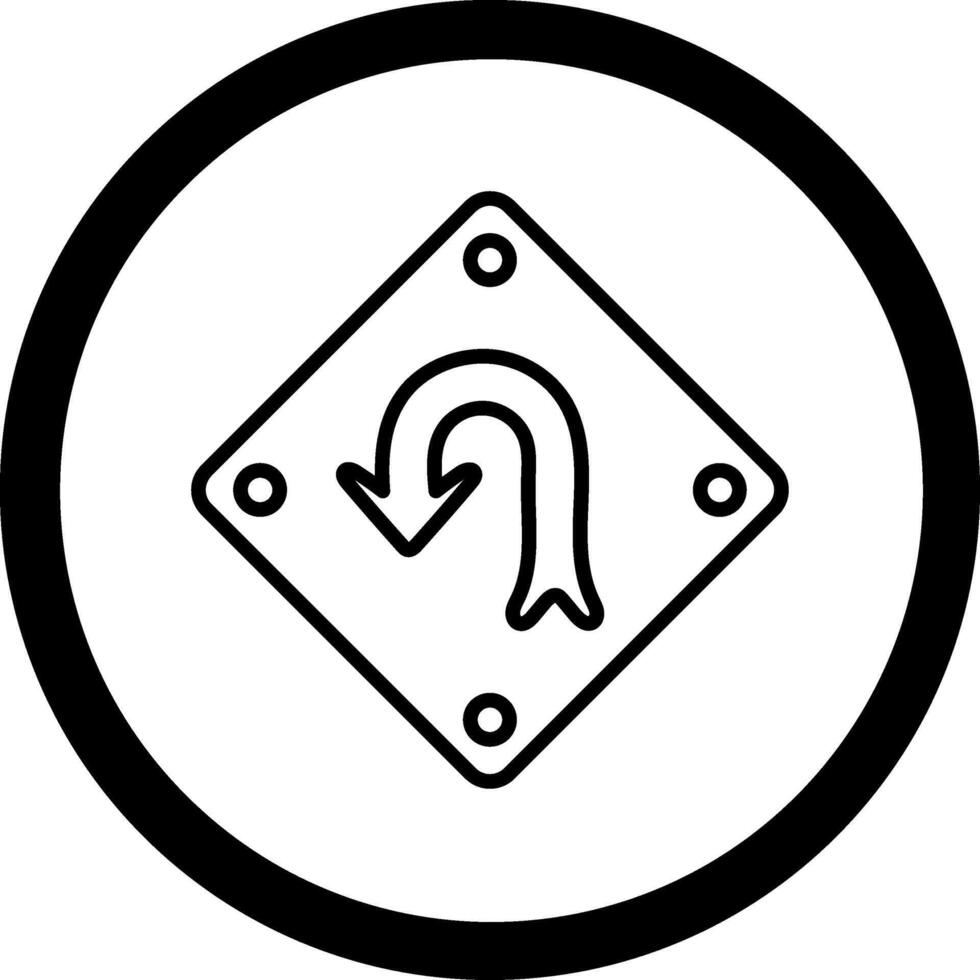 U Turn Gradient Color Style Form vector