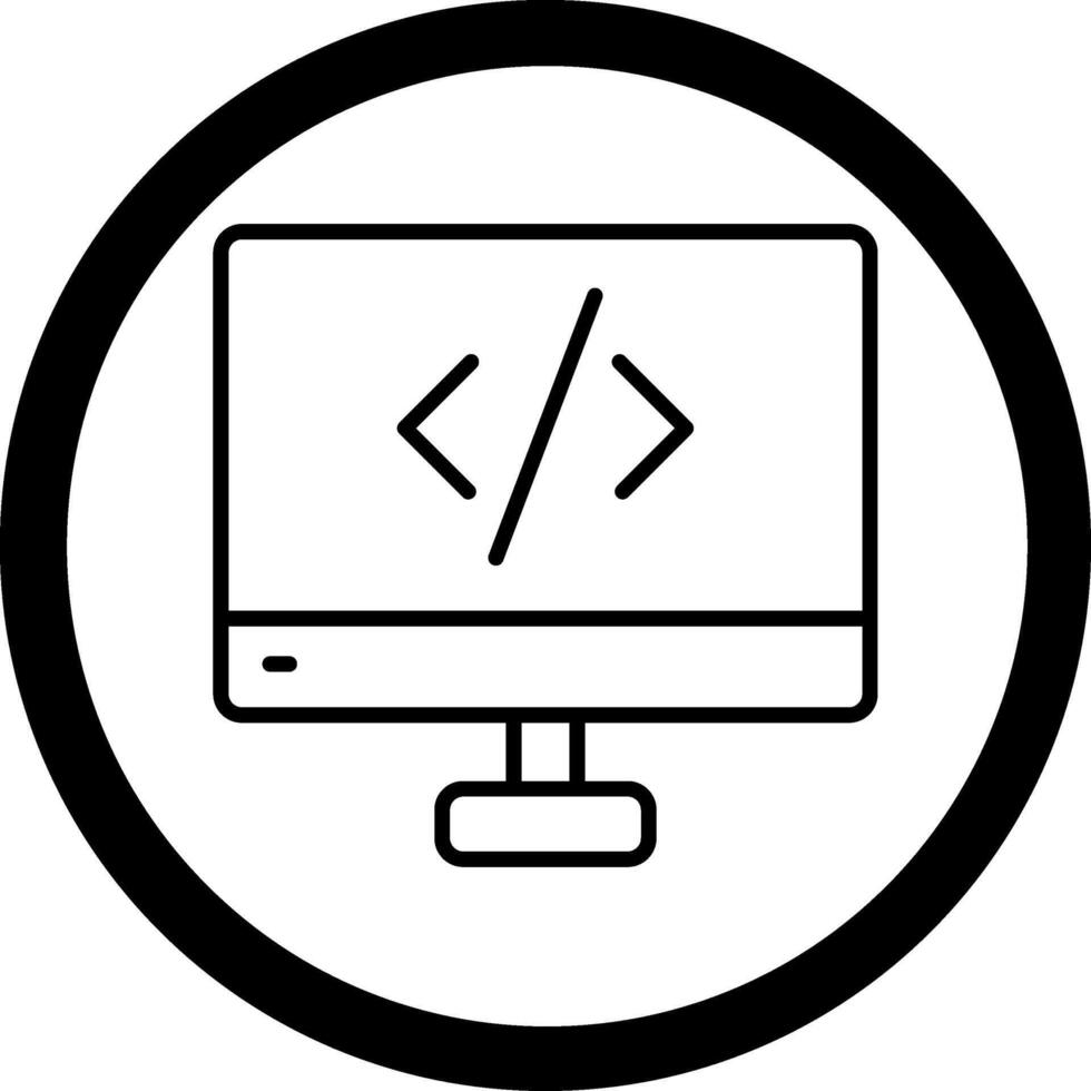 Programmer Thin Graphic Shape Form vector