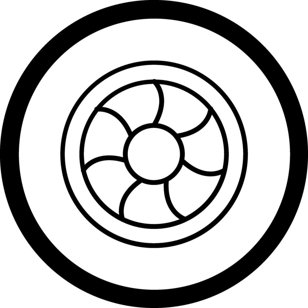 ventilador sensible aplicación ui forma vector