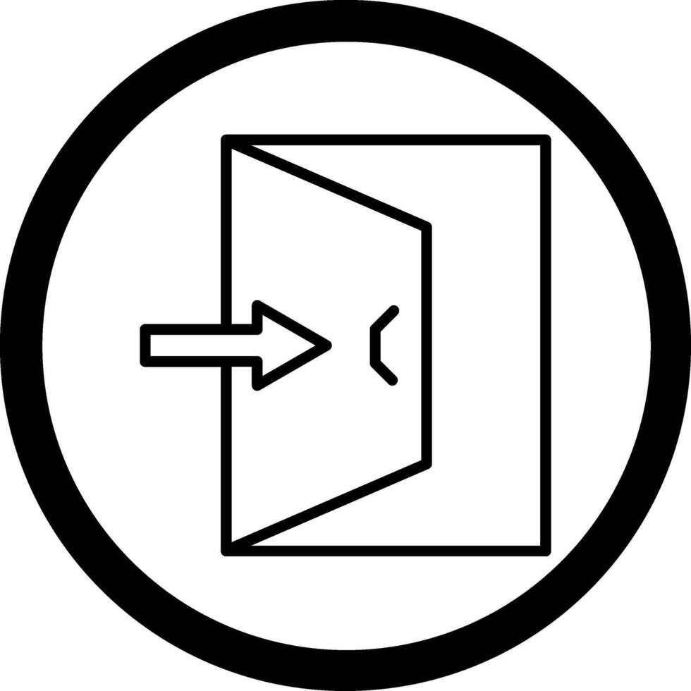 Exit Door Pixel Style Badge vector