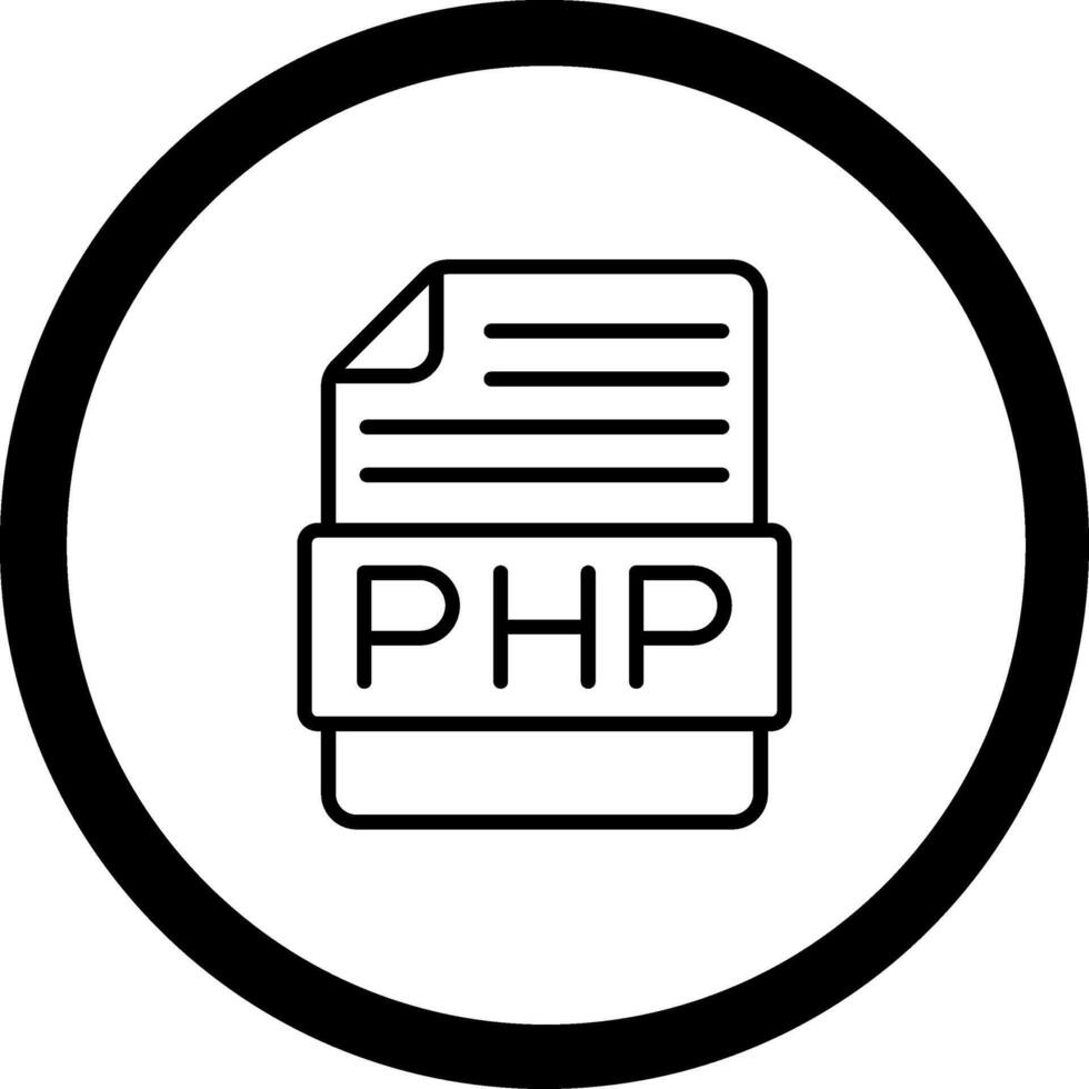 PHP High Contrast Badge vector