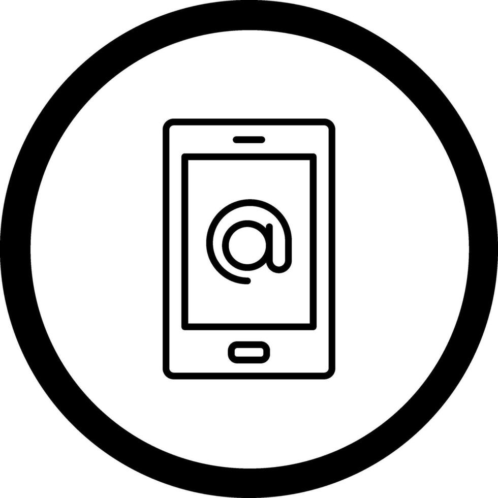 Email Address Outlined Frame Graphic Object vector