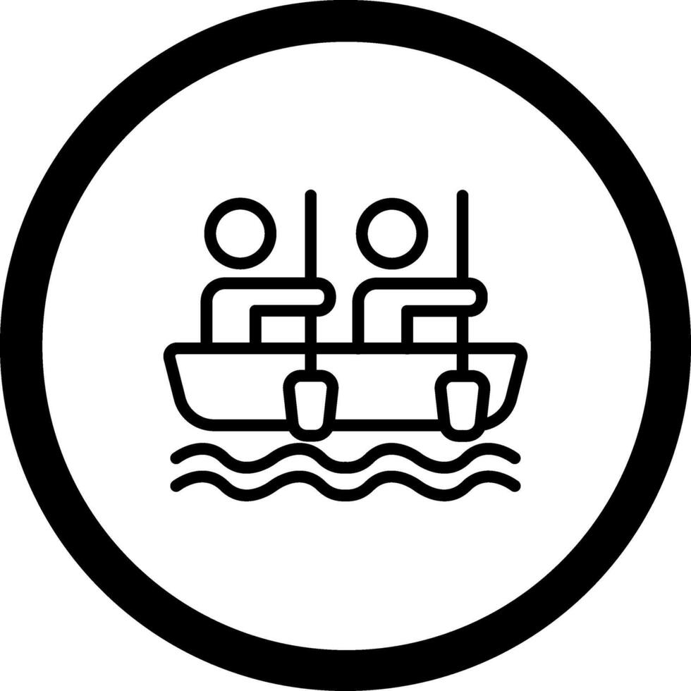 Rowing Iconic Line Based Form vector