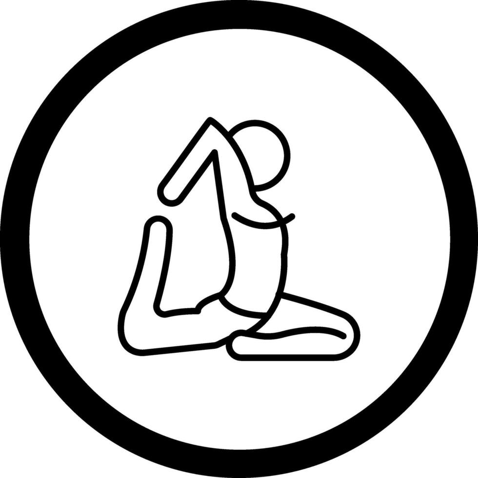 King Pigeon Pose Eka Pada Rajakapotasana Abstract User Interface Visual vector