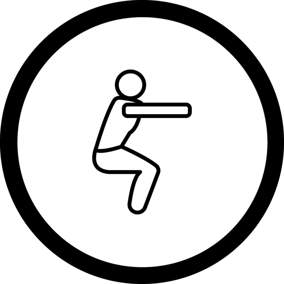 Chair Pose Utkatasana Clean Frame Design Object vector