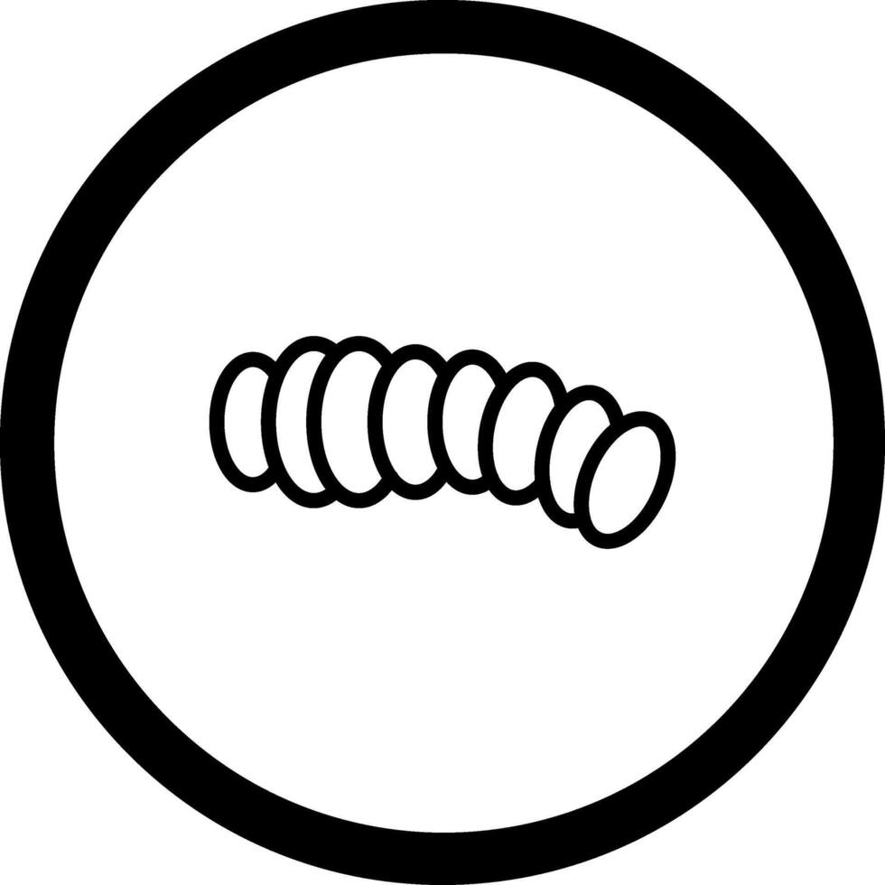 Insect Larva Three Dimensional Interface Shape vector