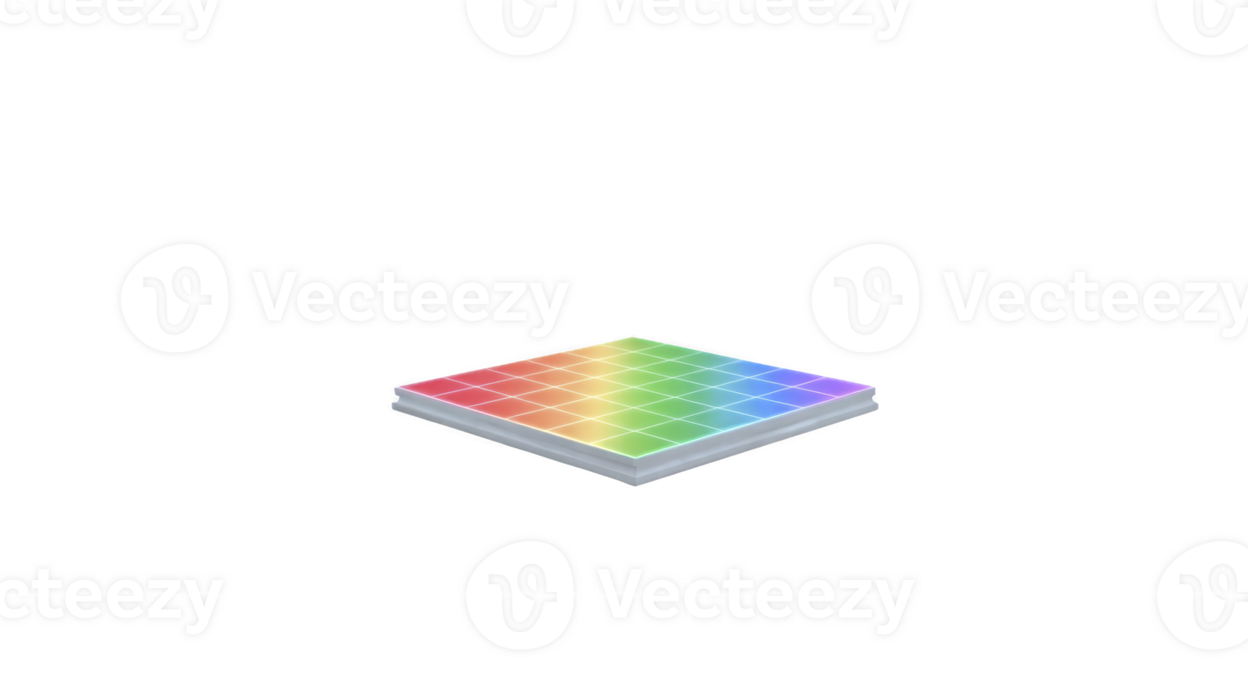 colorida, quadrado rede com gradiente do arco Iris matizes é exibido em plano, branco superfície, criando vibrante e olho pegando visual. rede cores transição suavemente, adicionando dinâmico e animado sentir png