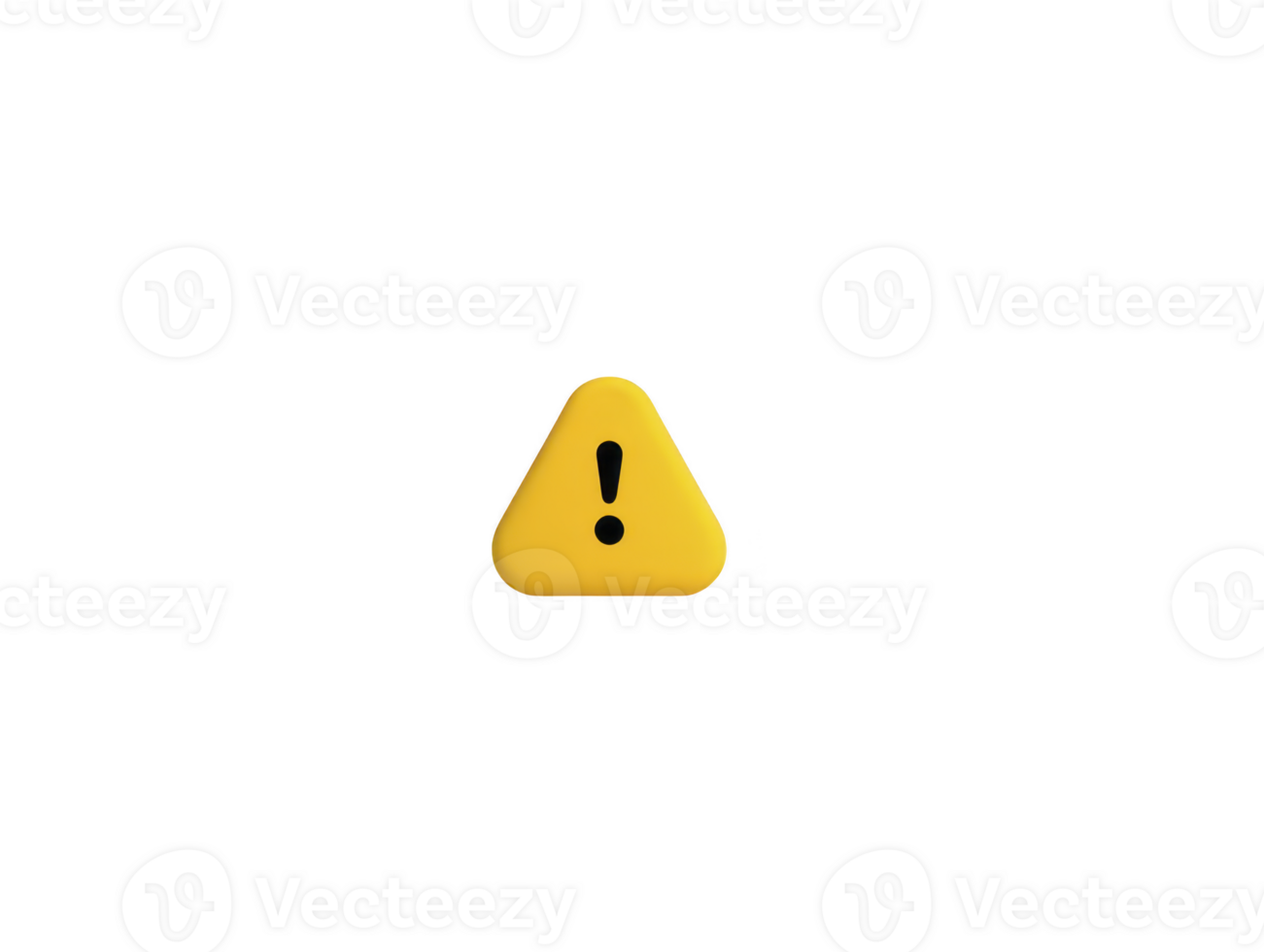 Warning symbol triangular shape, colored yellow with black exclamation mark center, representing caution or alertness. This icon is commonly used various contexts to indicate potential hazards png