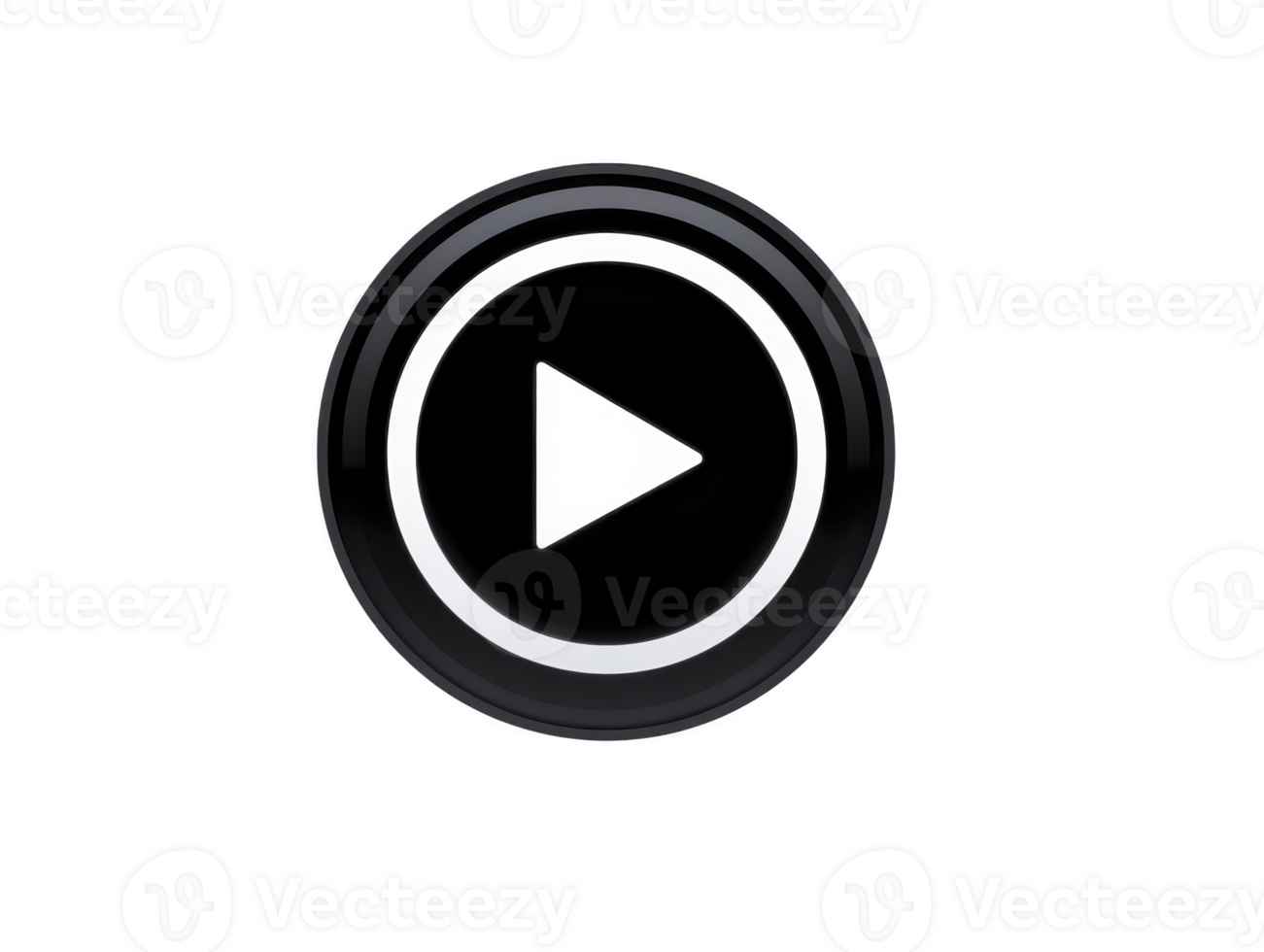 giocare pulsante icona circolare design nero e bianca colore schema digitale media simbolo utente interfaccia elemento moderno grafico multimedia controllo illustrazione semplice design tecnologia icona png