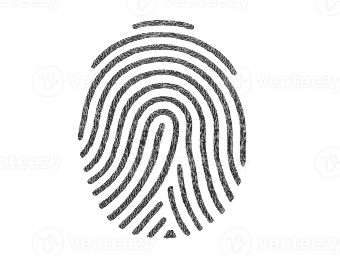 Detailed fingerprint design showcasing intricate lines and patterns, symbolizing identity and security. This unique representation evokes sense of individuality and personal connection png