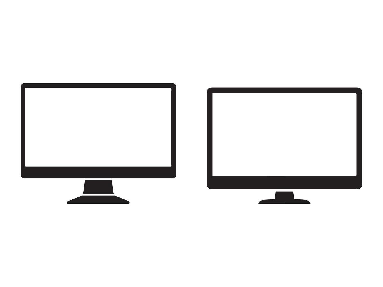 Modern computer monitor icon for digital displays vector