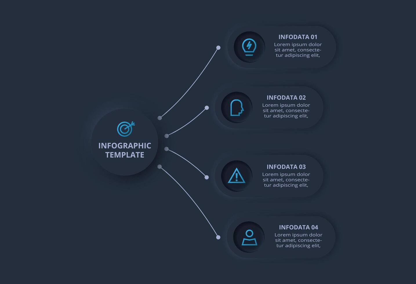 Infographic template with data sections vector