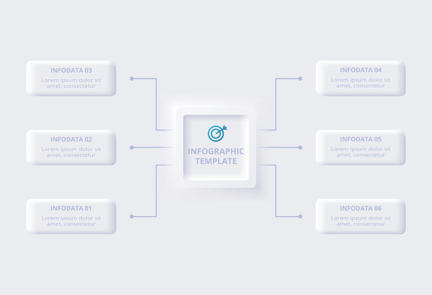 Infographic template for data organization vector