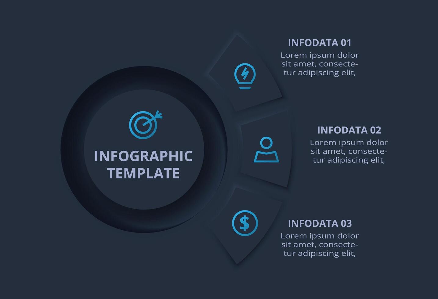 Infographic template with icons and data vector