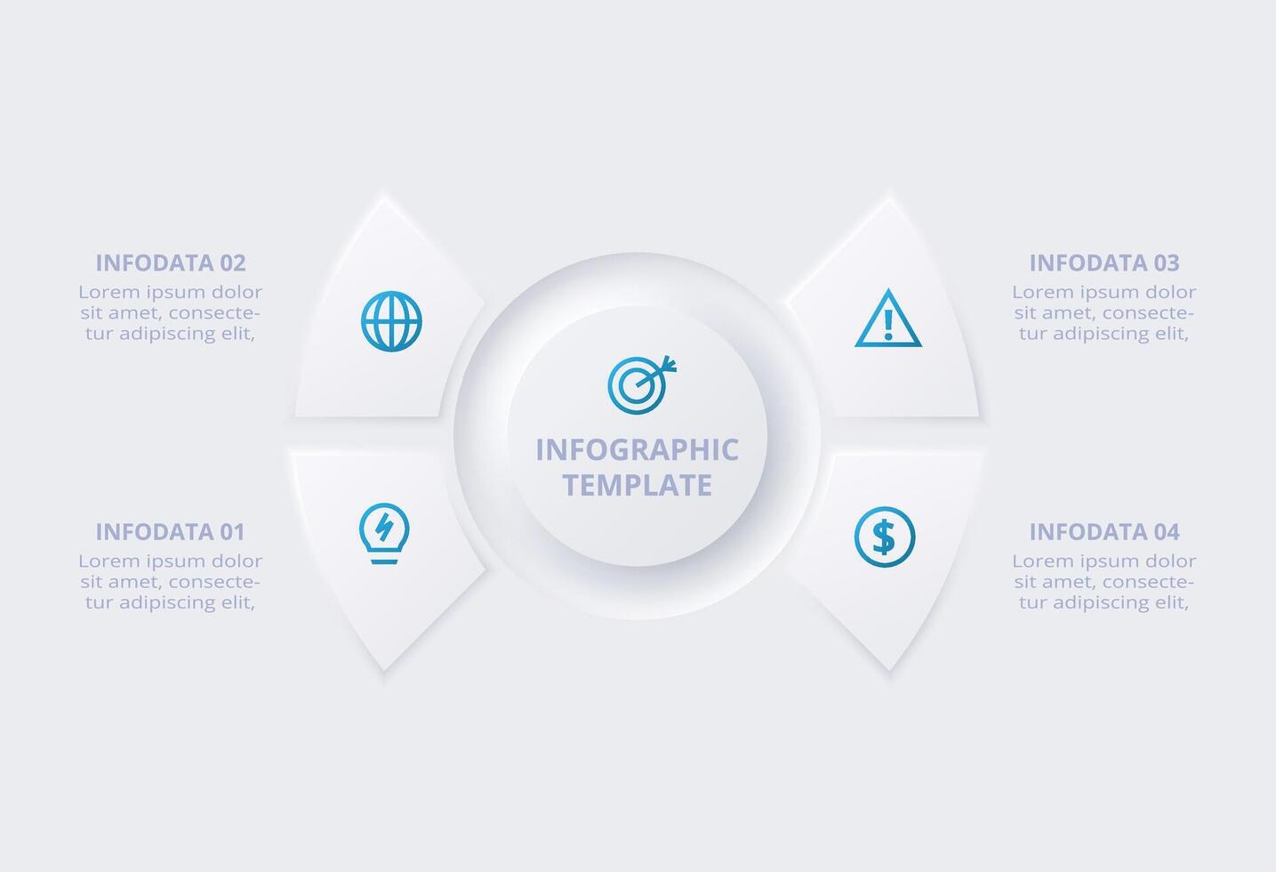 Infographic template design for data vector