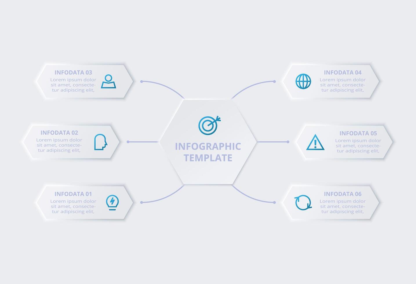 Infographic template for data presentation vector