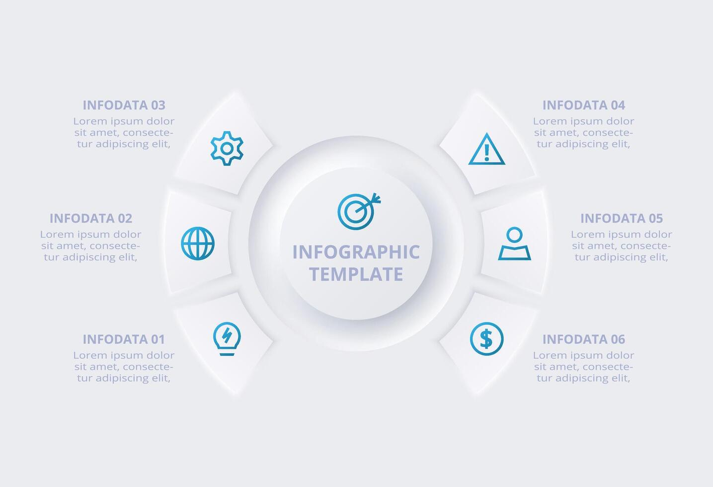 Infographic template for data visualization vector