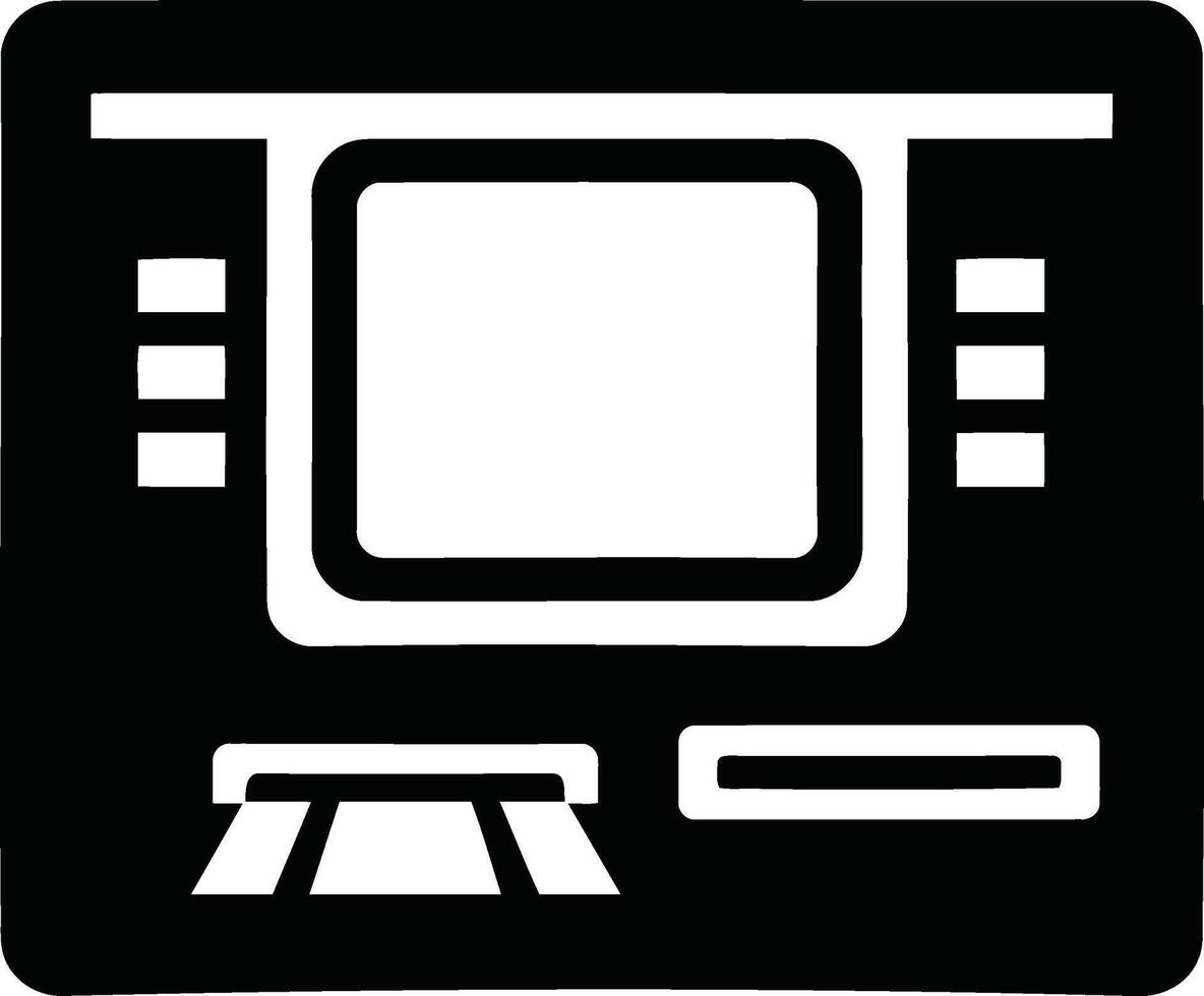 Automated Teller Machine simple graphic icon. vector