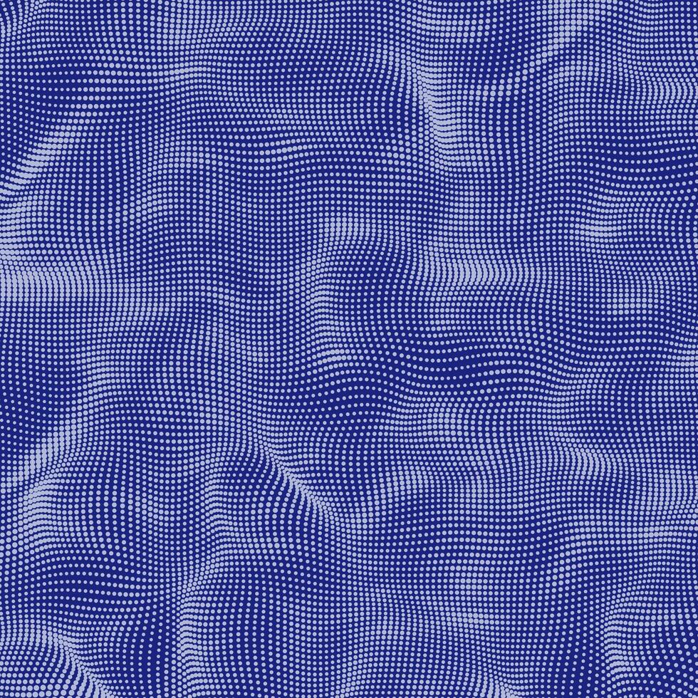 Modern abstract background with a dynamic wavy halftone dots pattern. Suitable for technology music data big data visualization and futuristic design concepts. Use as a wallpaper or texture overlay. vector