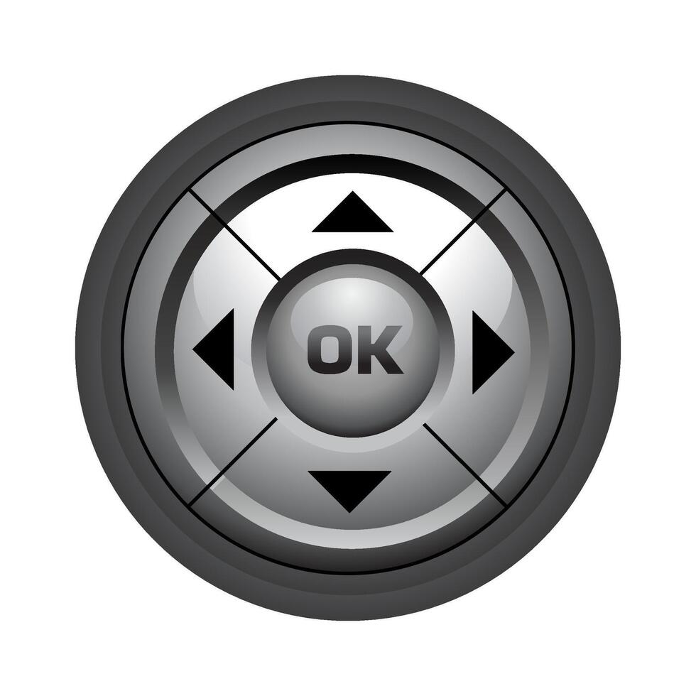 Arrow remote controller button. Symbol Direction Cursor position icon. vector
