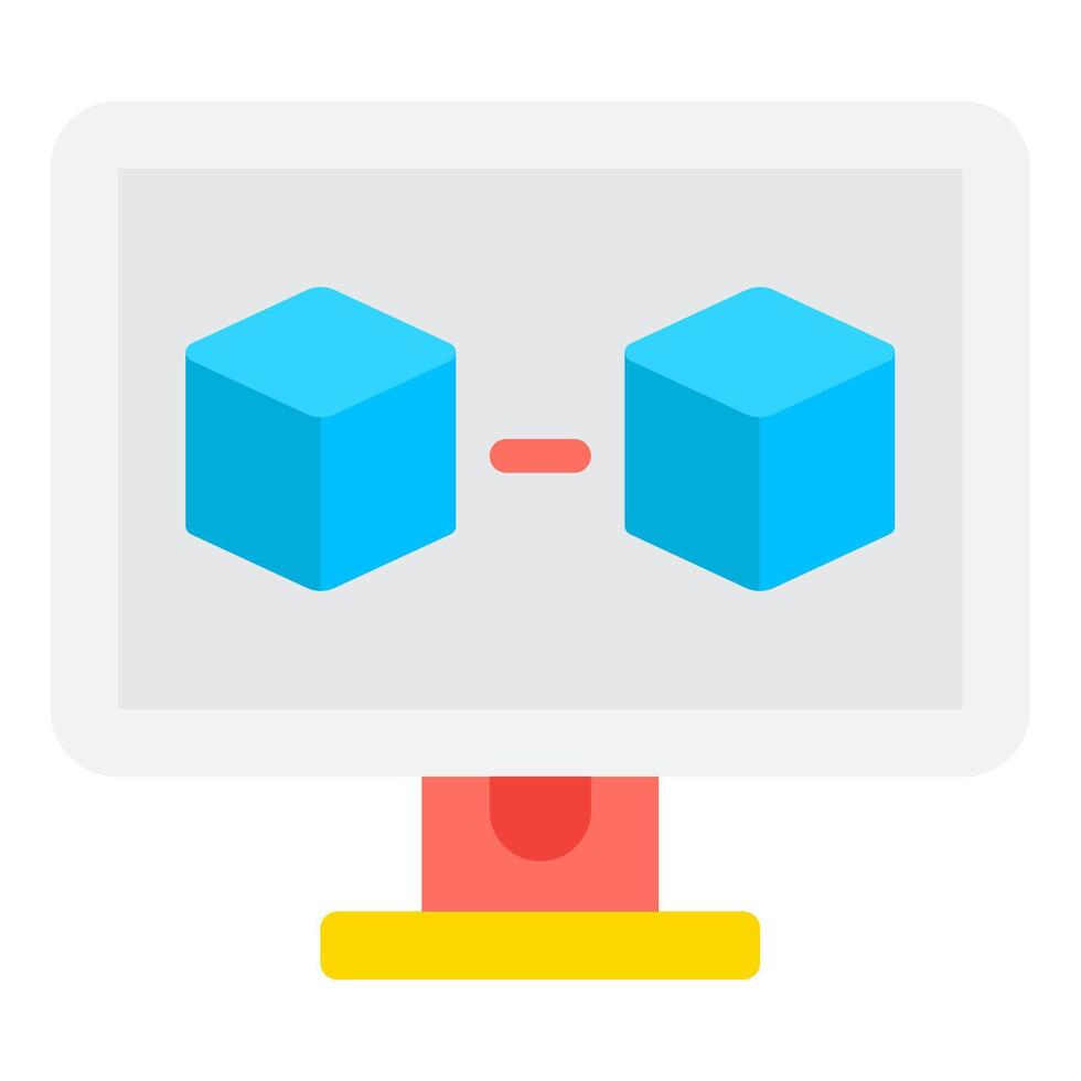 3D Illustration of Blockchain Data Transfer vector