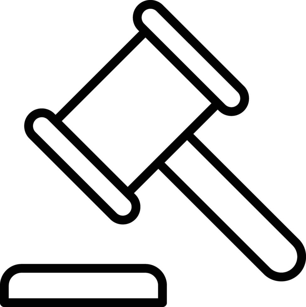 Main symbol of the authority of a judge or court leader to mark a decision, direction, or closing of a matter vector