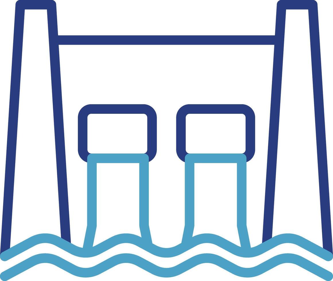 A large infrastructure built for the purpose of water conservation and control, the water element being the main resource managed by the dam vector