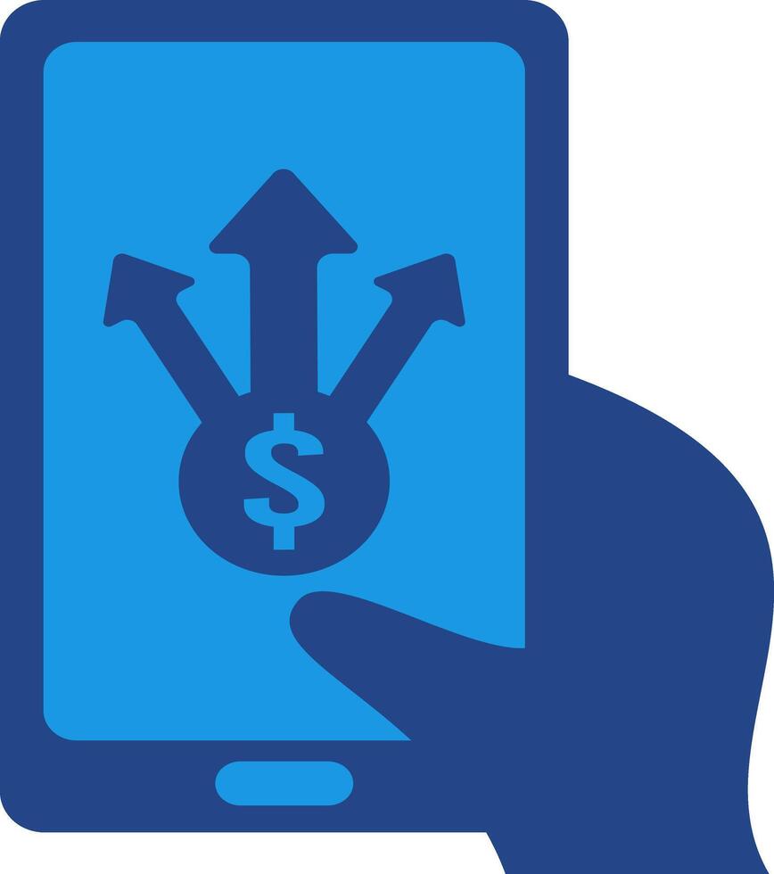 Digital payment platform icon and user interaction transfer to multiple destinations to multiple accounts at once, or transfer to different accounts vector