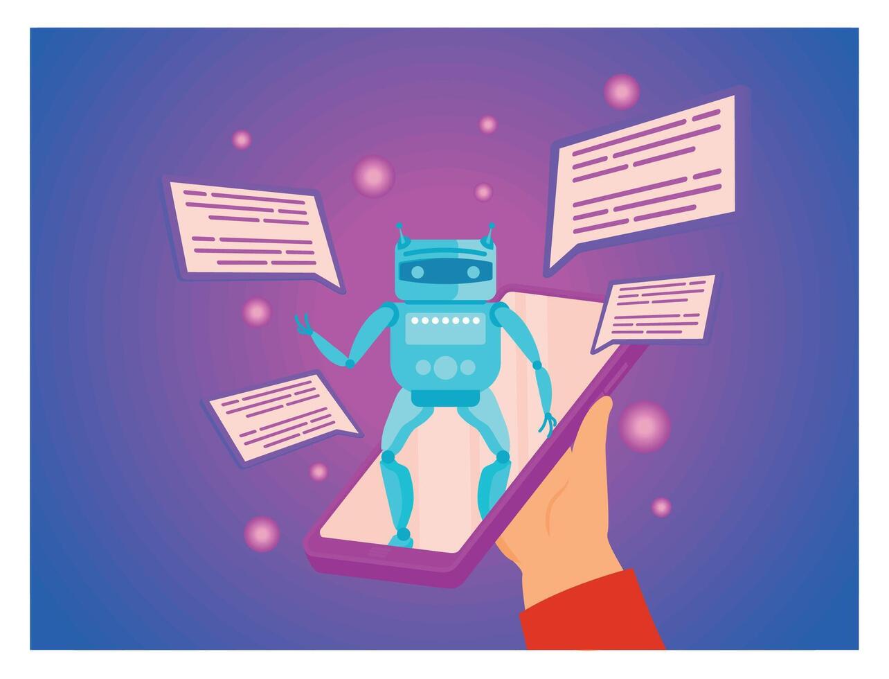 ai artificial inteligencia concepto, digital charla bot. vector