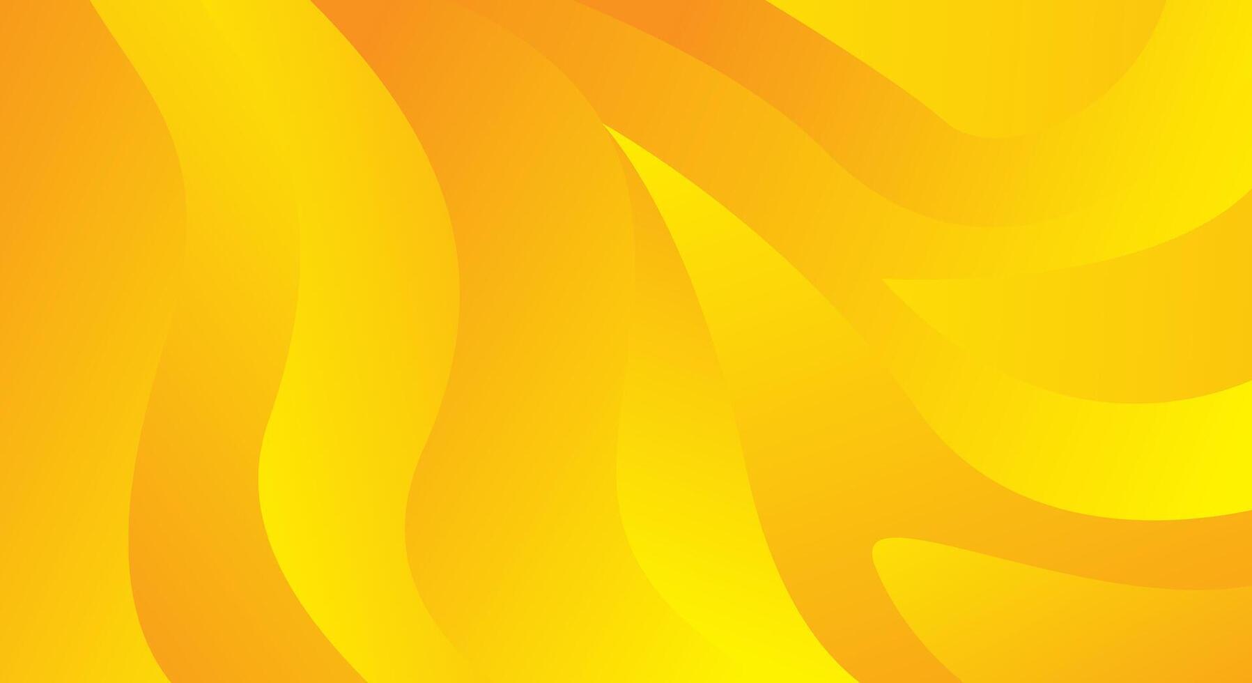 Yellow orange gradient wavy dynamic flow background vector