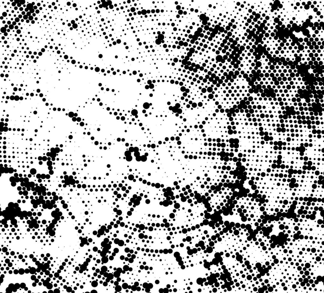 A Abstract black and white circular dot halftone texture, A seamless black and white geometric halftone pattern design for texture and wallpaper decoration vector