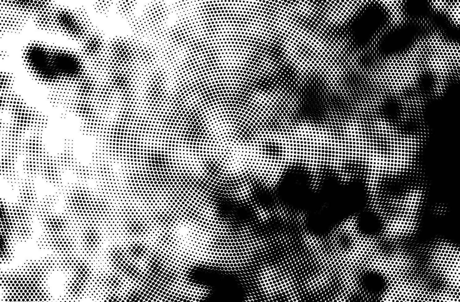 Halftone radial texture with varying density abstract black and white circles, black and white metal grid pattern texture with steel mesh dots and halftone carbon design, metal grid background vector