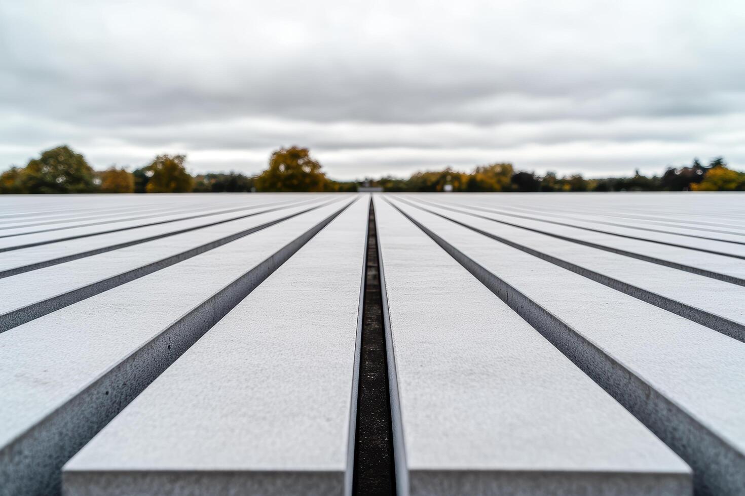 Horizontal lines create patterns on a cloudy day photo