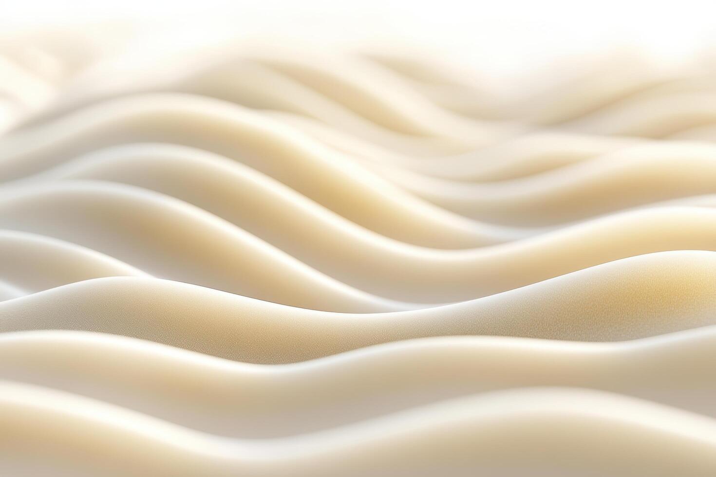 Soft waves of cream-colored fabric create a tranquil scene photo