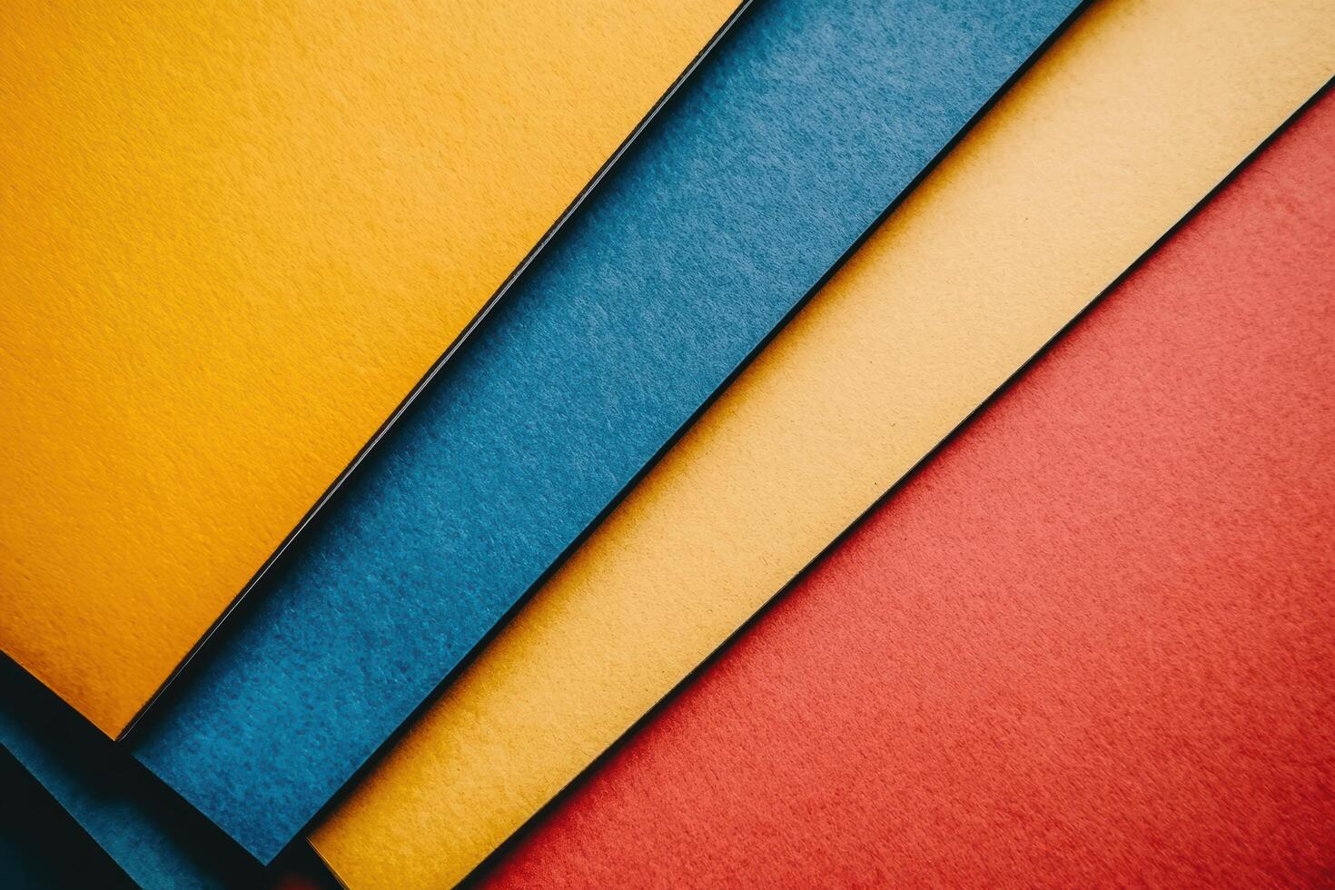 Colorful sheets of paper stacked in an organized pattern photo