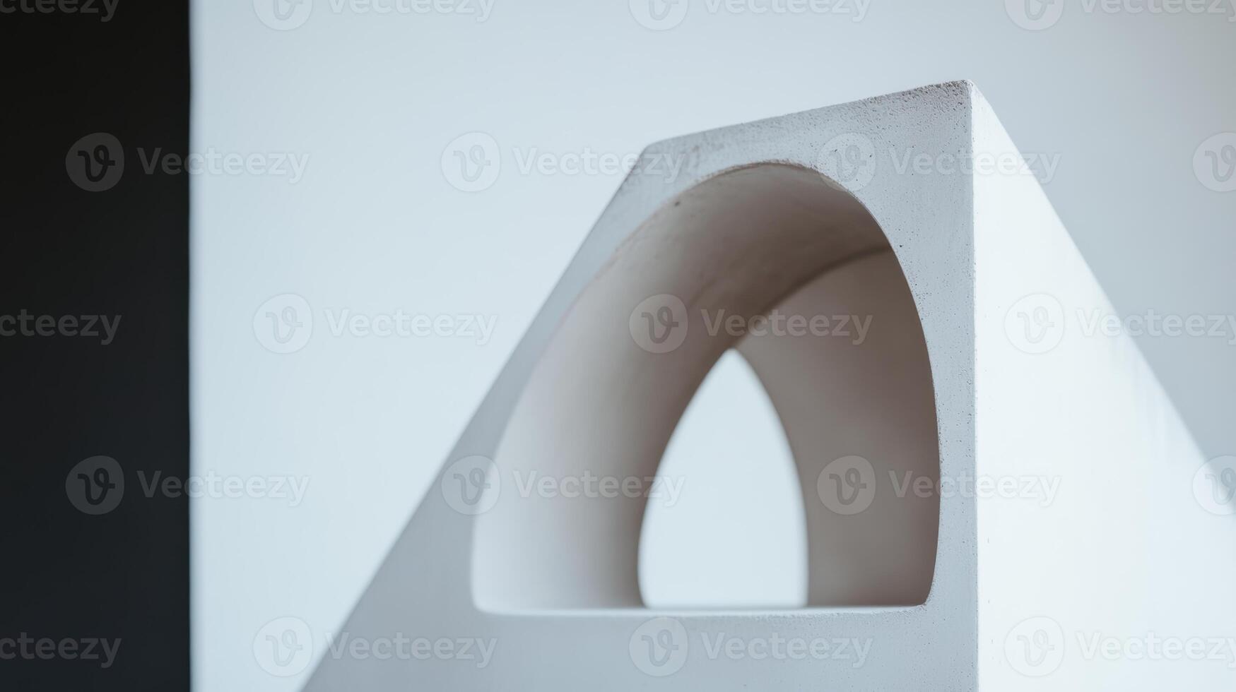 Modern architectural sculpture in minimalist design photo