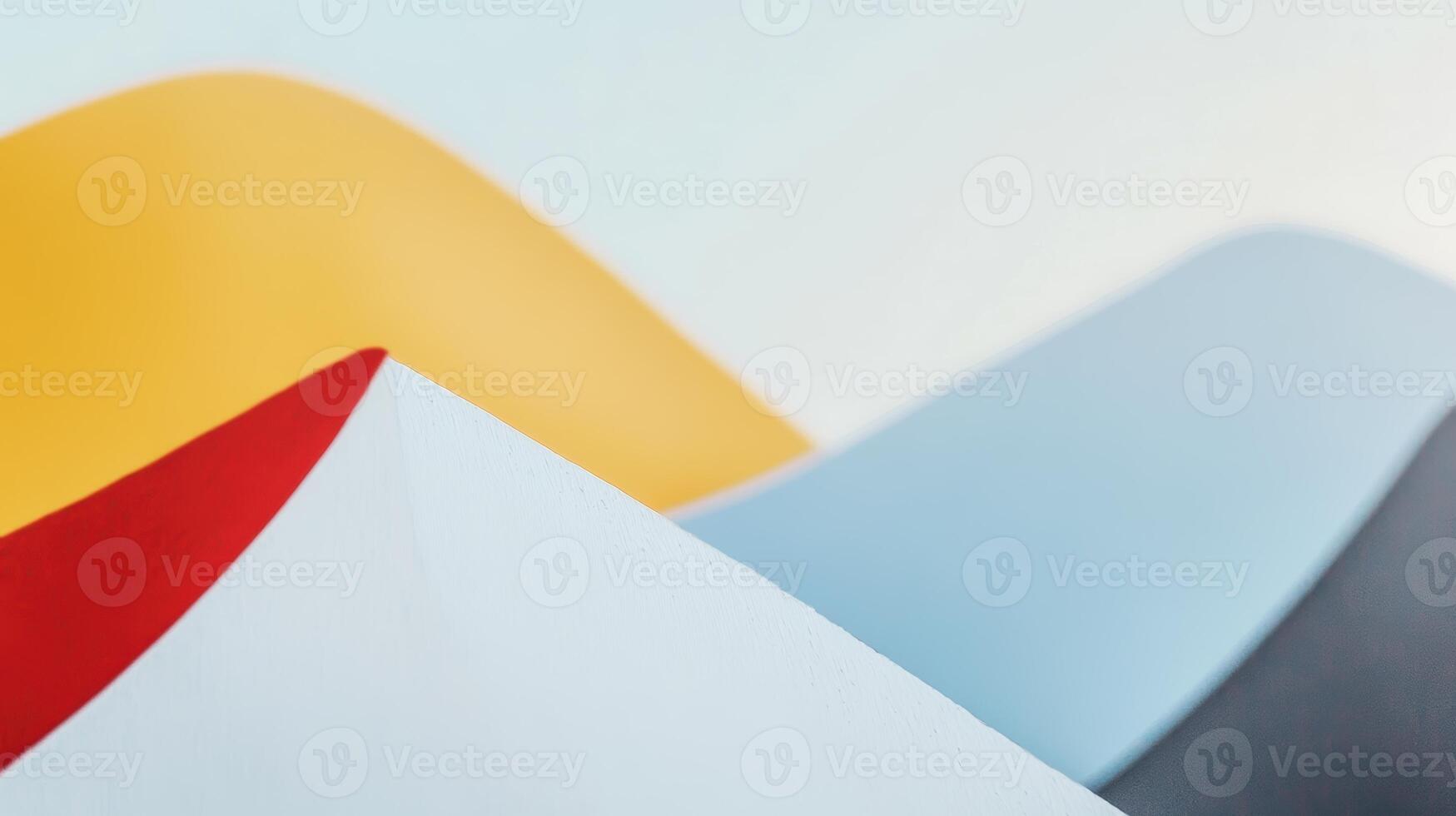 Colorful abstract shapes forming smooth waves on a surface photo