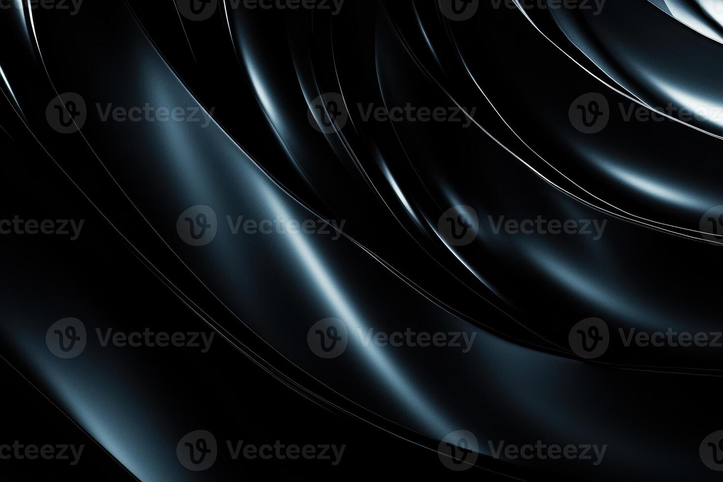 Abstract shapes create a flowing black pattern in design photo