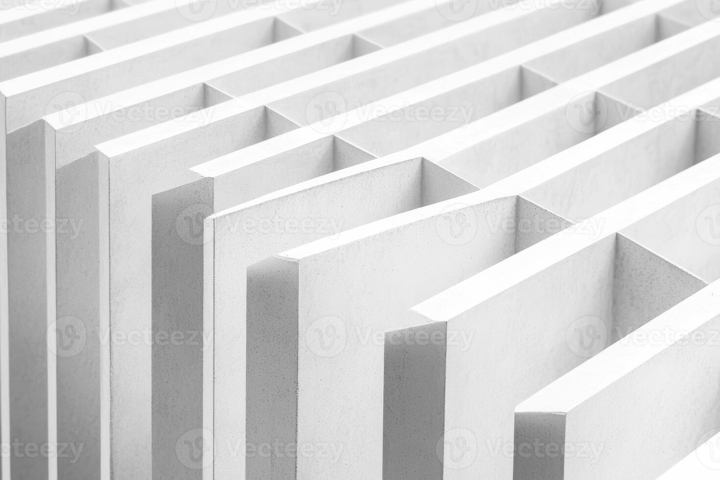 White abstract geometric structures in modern design layout photo