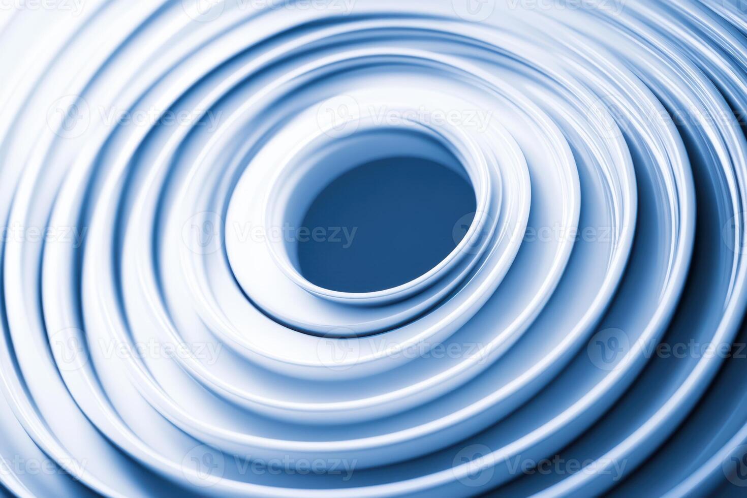 Unique spiral pattern in blue tones created by circular shapes photo
