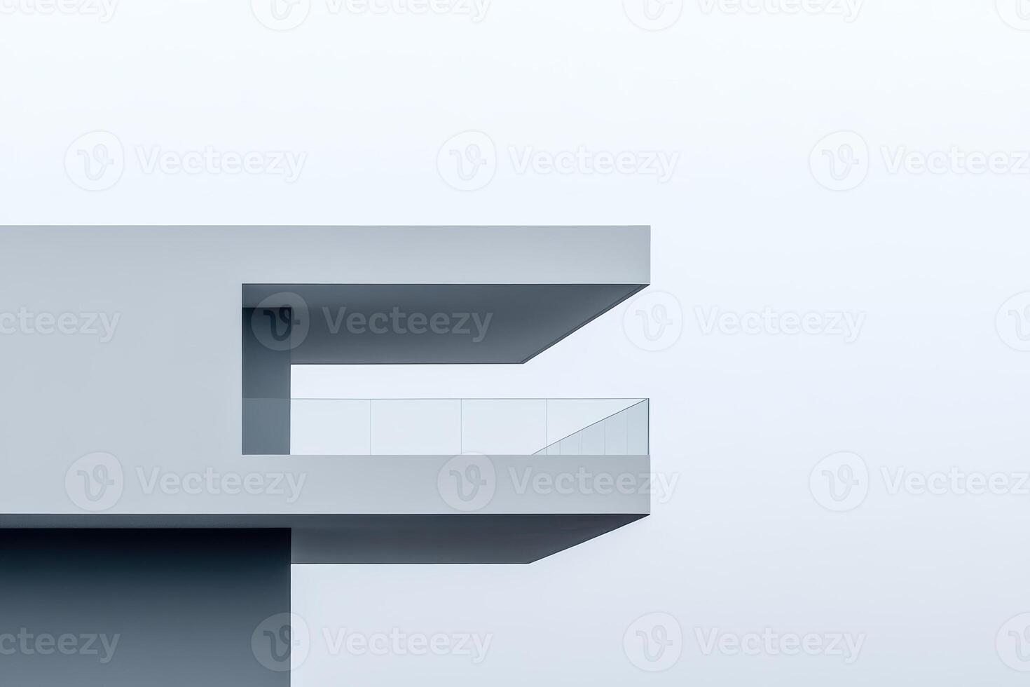 Modern architecture showcases minimal design with clean lines photo